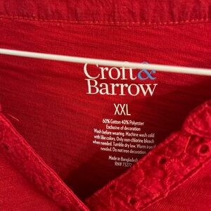 Croft & Barrow Red Shirt XXL